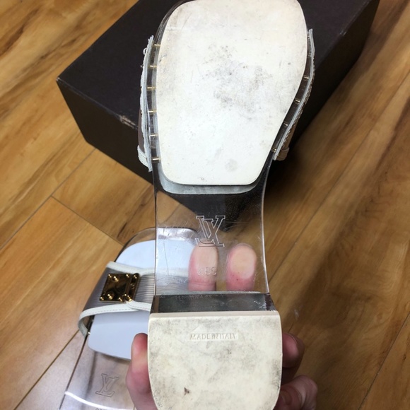 Used White/Transparent Louis Vuitton Sandals - Picture 4 of 6